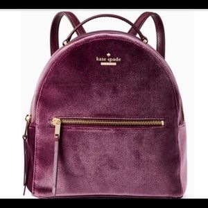 Kate Spade velvet backpack